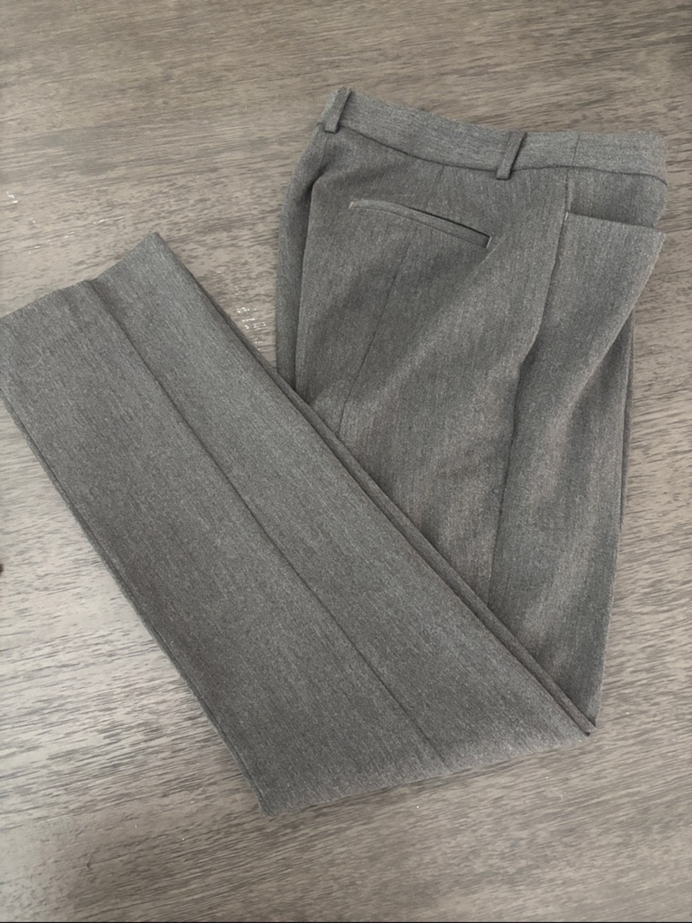 Express Gray Tailored Dress Pants - Straight Leg